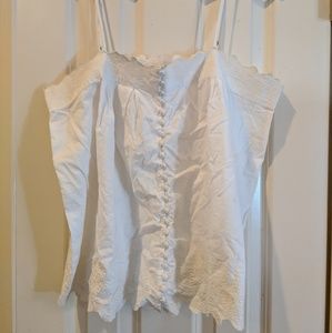 White lace Gianni bini tank